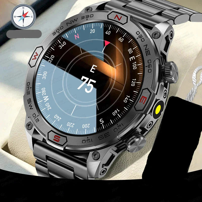 Astra 2024 Zewnętrzny Smartwatch – 1,43" AMOLED, Wodoodporny Tracker GPS z Połączeniami Bluetooth