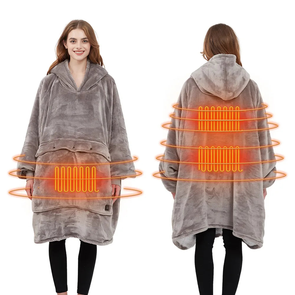 CozyHood – Beheizter Wollhoodie für faule Männer