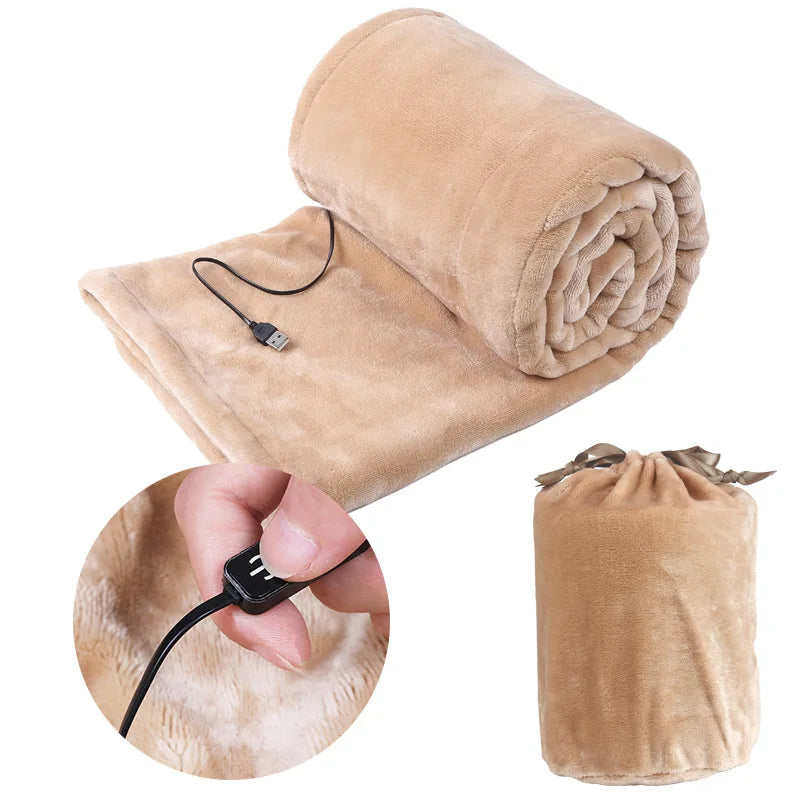 HeatNest - Thick 5V Heated Blanket for Bed and Travel