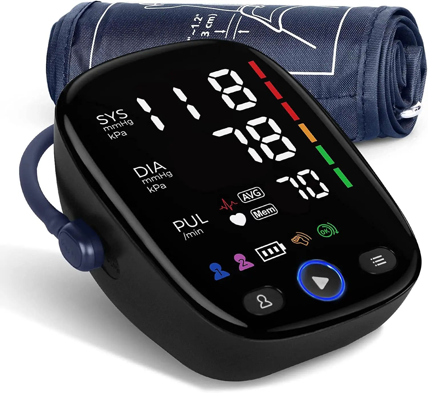 Automatic Blood Pressure Monitor – Upper Arm BP Cuff Machine with LED Display for Home Use