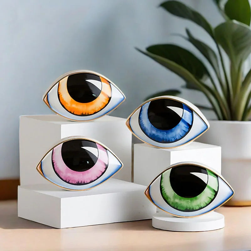 Ceramic Eye Ornament Sculpture