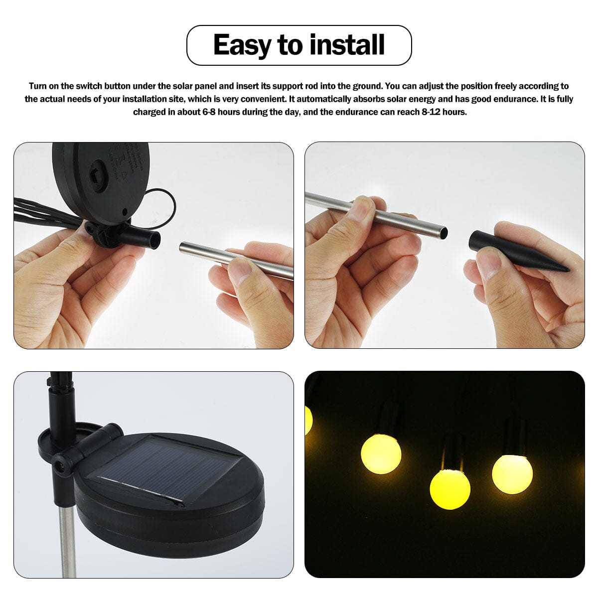 Solar LED Firefly Garden lights