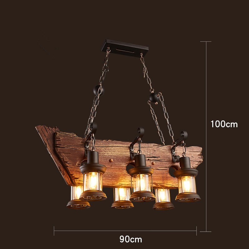 Antike Industrielle Retro Holz LED Decke