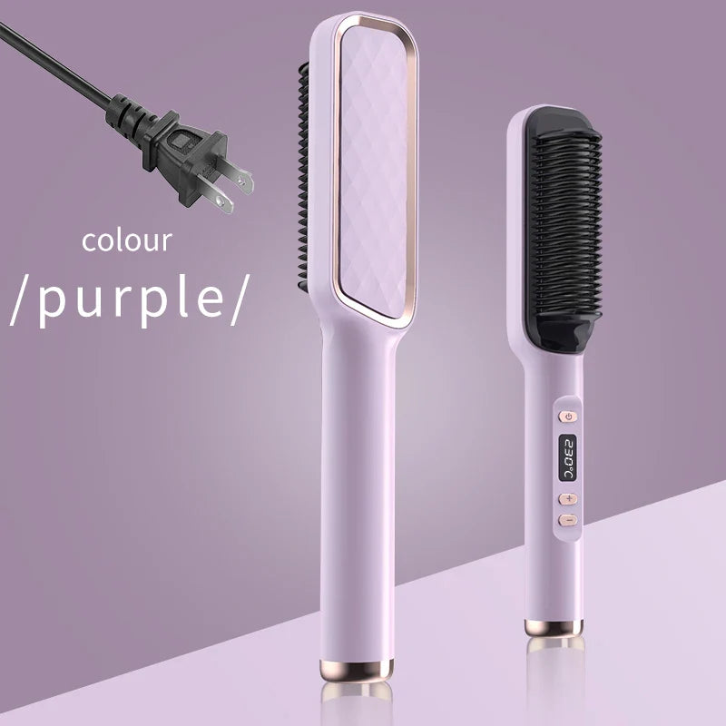 Electric Hot Comb Multifunctional Straight Hair Straightener Comb