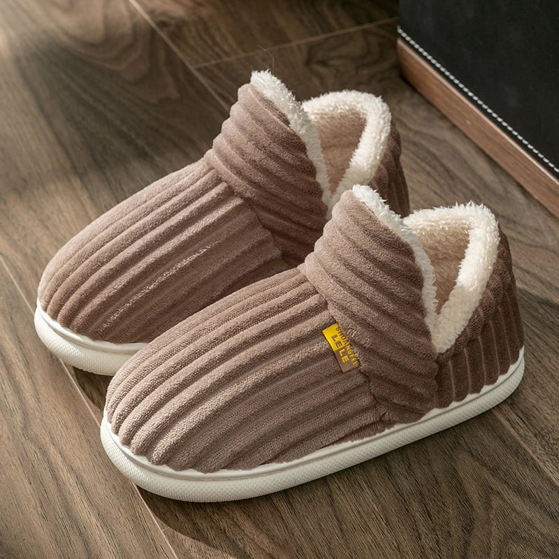 Pantofole di peluche CozyMax | Scarpe da interno in cotone antiscivolo ultra calde