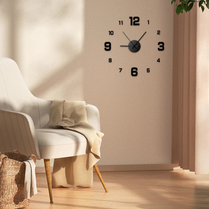 Reloj de pared creativo sin marco