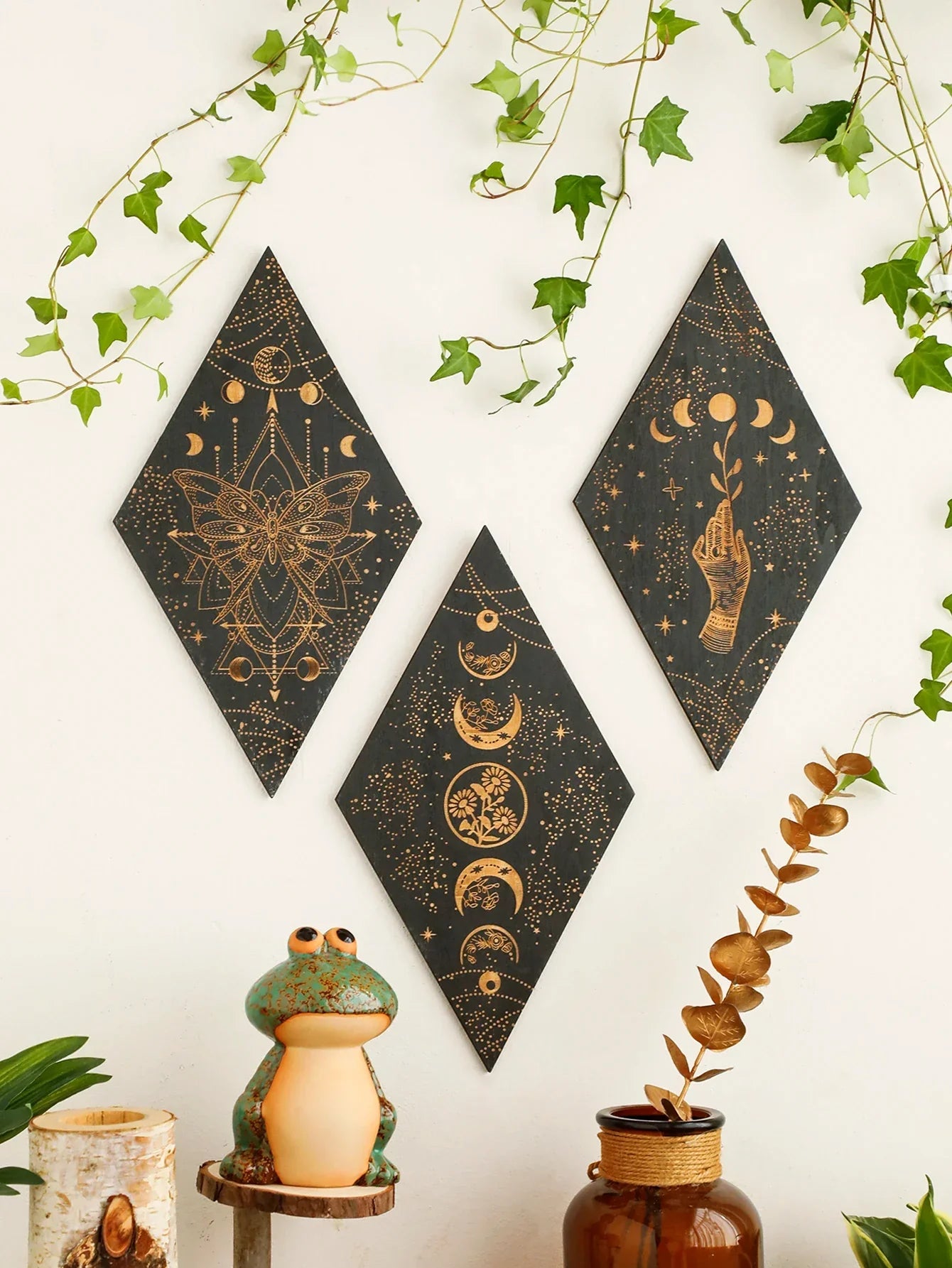 Rhomboid Wooden Wall Decor