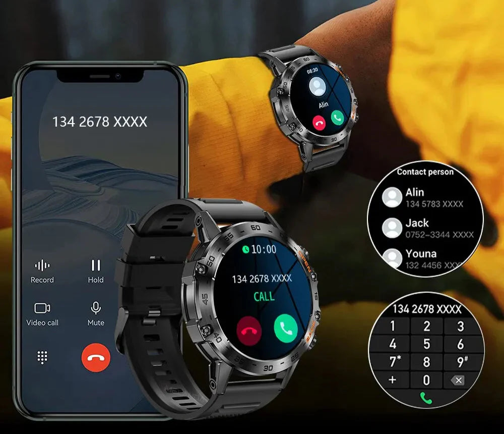 Smartwatch Maxwell Pro Steel – Tracker di fitness e chiamate Bluetooth da 1,39" per Android e iOS