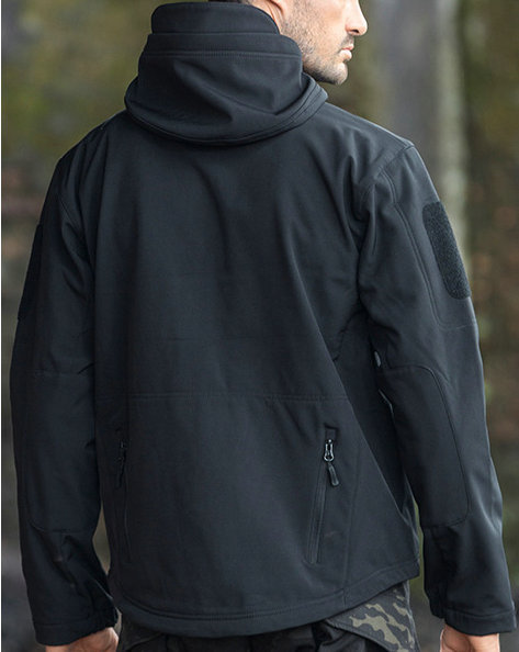 Soft Shell Jacket - Men's Tactical Windproof Waterproof Hooded Bomber Coat