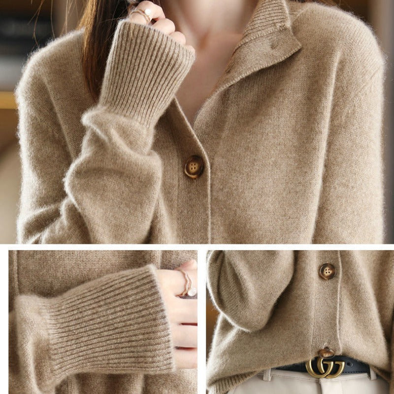 Cozy Buttoned Knit Sweater