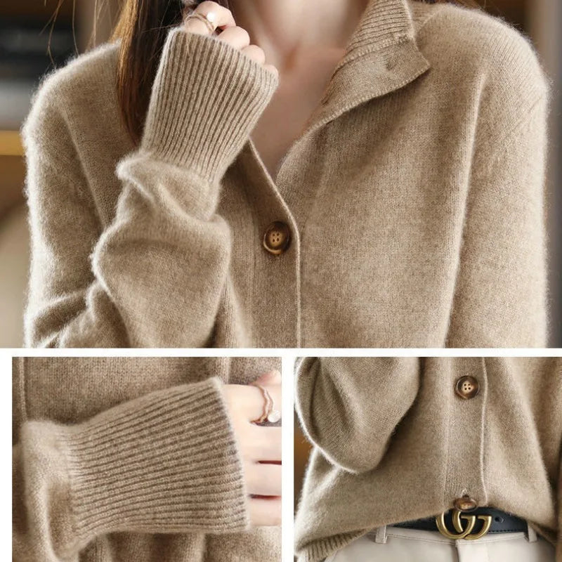 Cozy Buttoned Knit Sweater