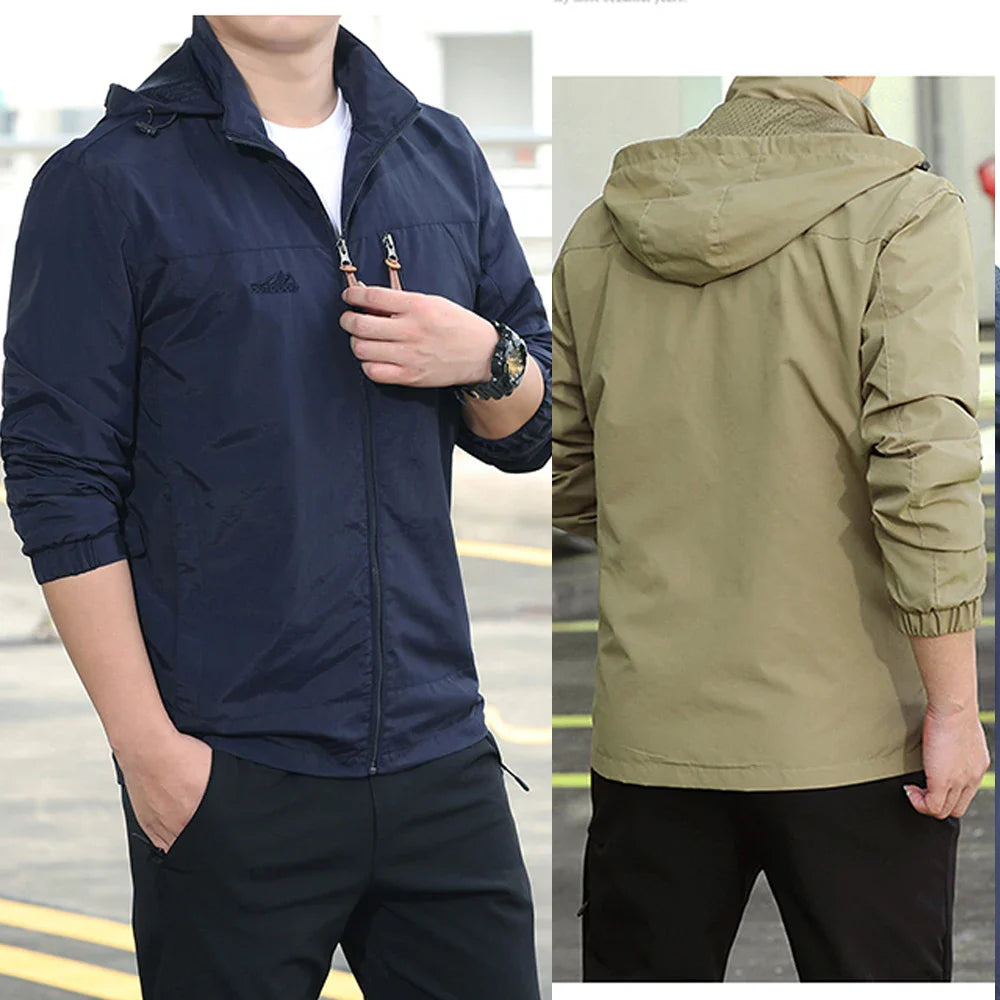 Autumn Jacket: Windbreaker for Men | Waterproof Outdoor Hooded Outerwear