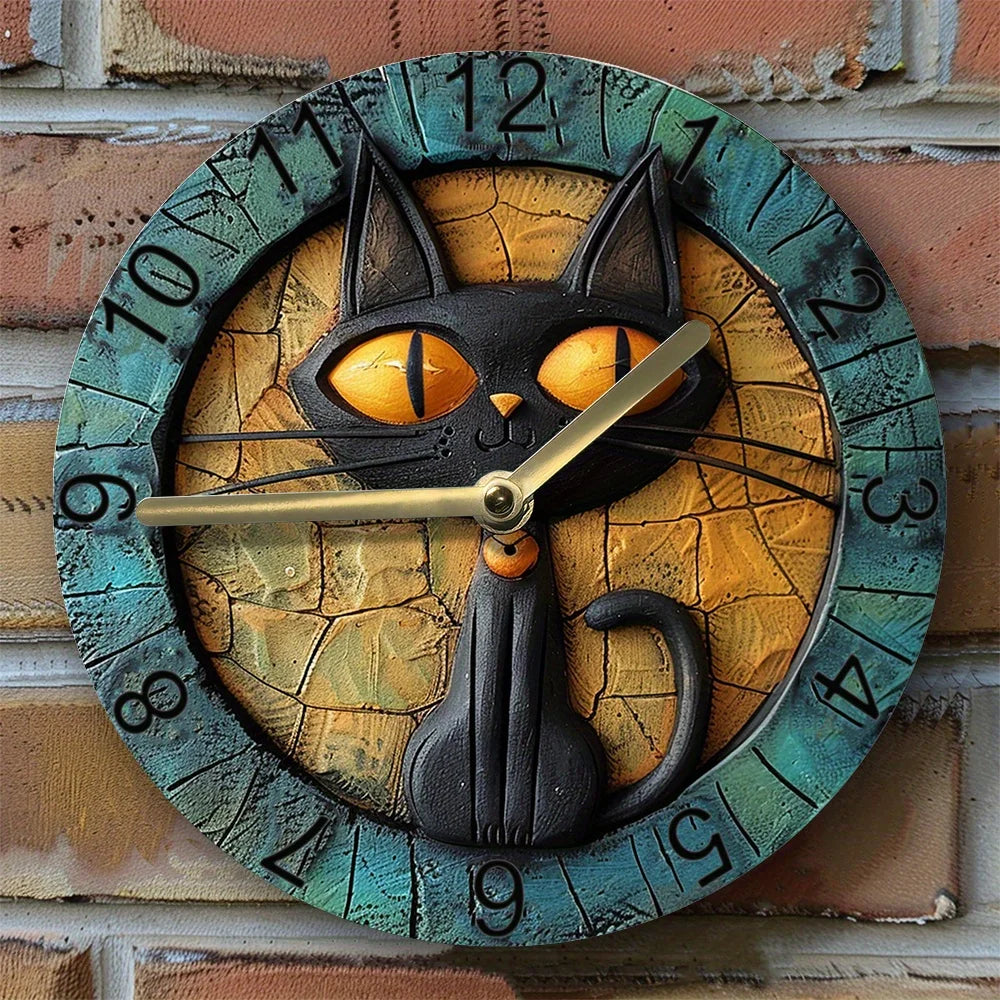 CatWhisper – Horloge murale silencieuse en aluminium