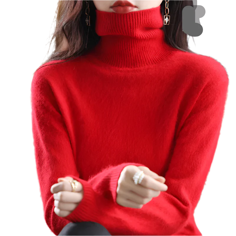 Sinead: Japanese-knit 100% Cashmere Turtleneck Sweater for women: autum&winter essential