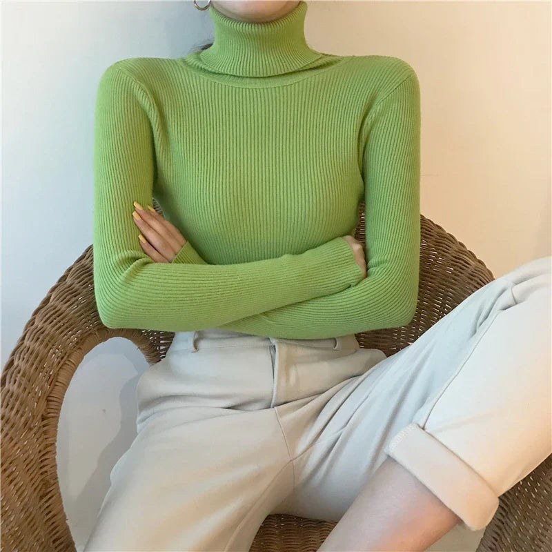 Helia Turtleneck Sweater with Cashmere