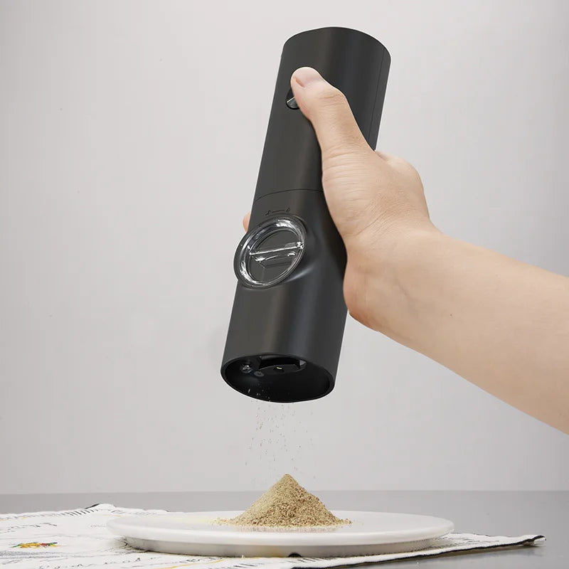 Electric Automatic Salt and Pepper Grinder Set, Rechargeable, USB Gravity Sensing Design