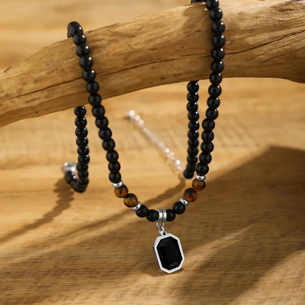 Black Onyx Beaded Necklace