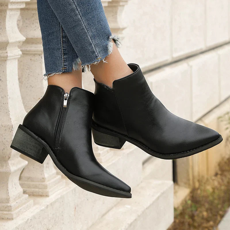 Belezaa Botas de Tornozelo Minimalistas Atemporais