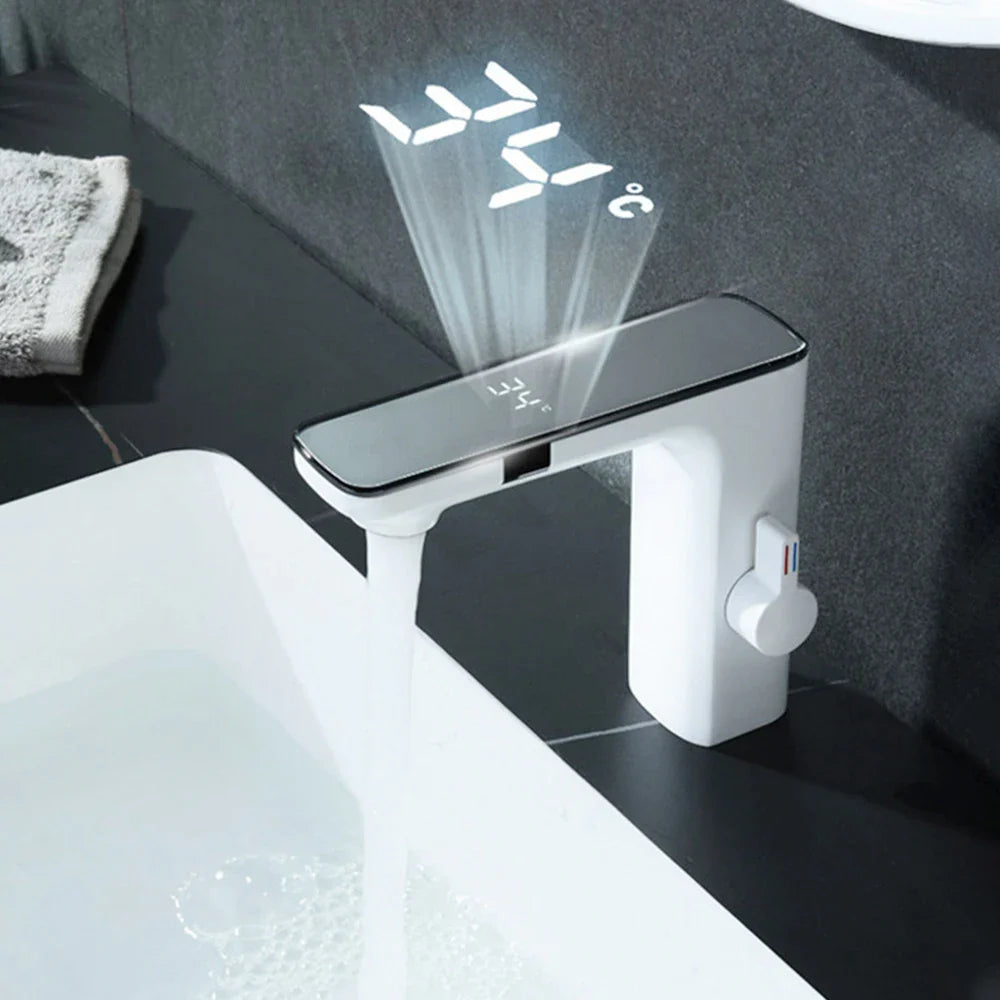 Winnie Smart Dual Sensor Bathroom Faucet – Hot & Cold Water Mixer Deck Mount