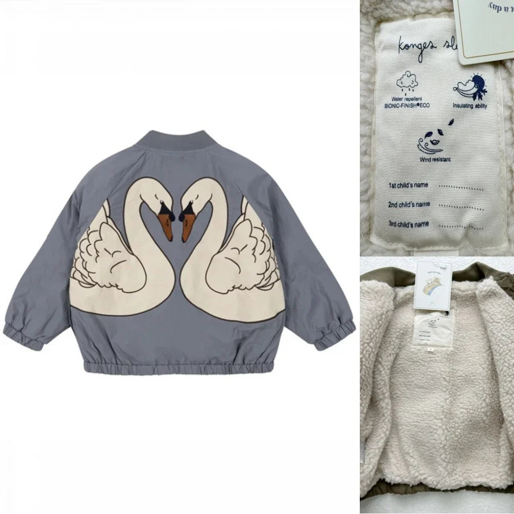 Accogliente giacca per bambini in lana d'agnello – Capispalla invernale unisex per neonati e bambini