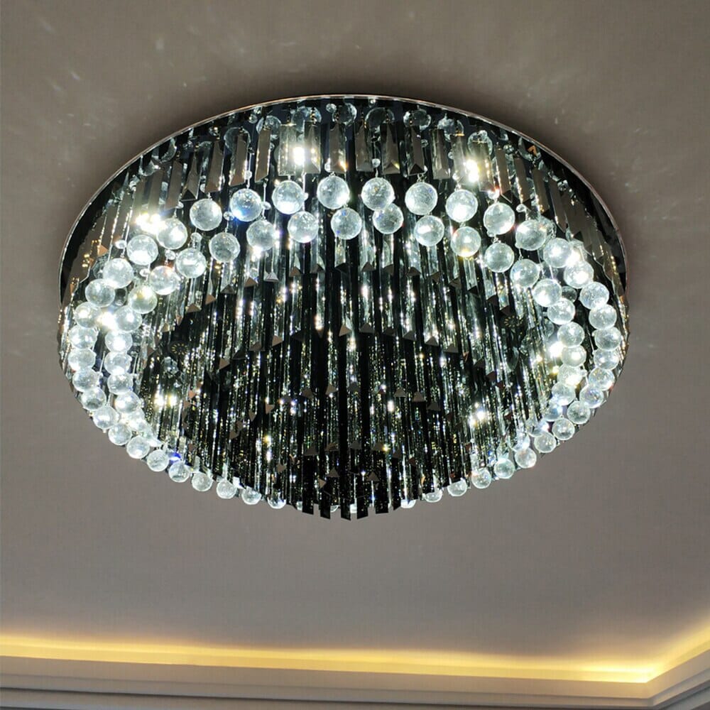 Chandelier en cristal noir Meridian