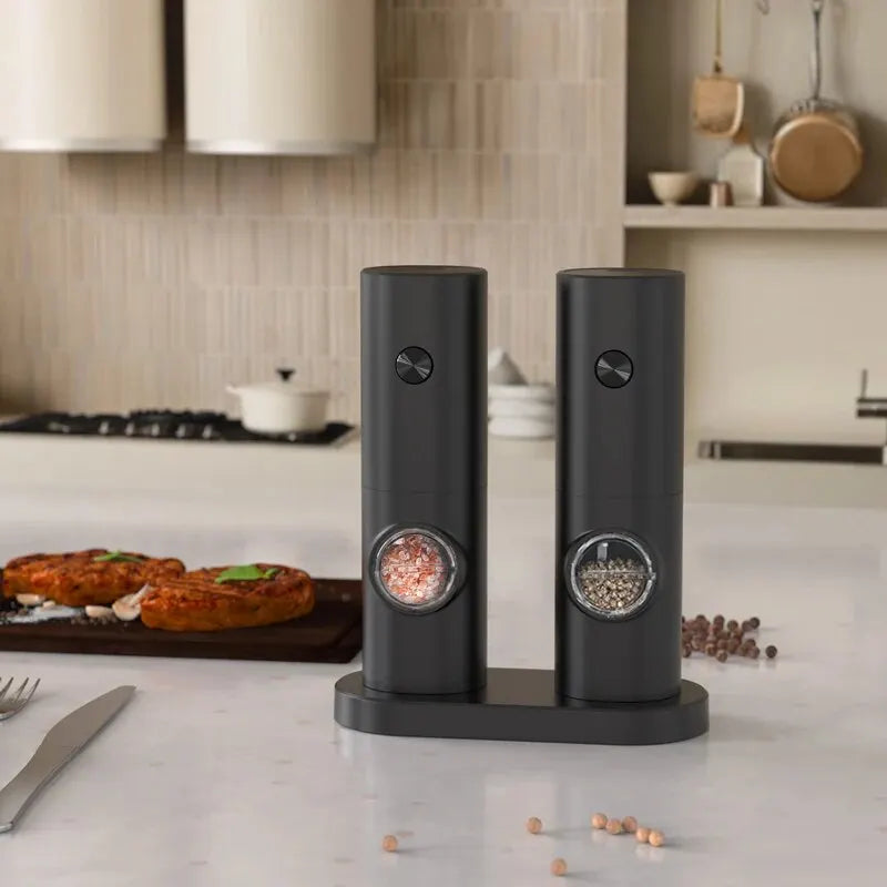 Nova Electric Salt & Pepper Grinder – Automatyczny, Regulowana Grubość, Światło LED