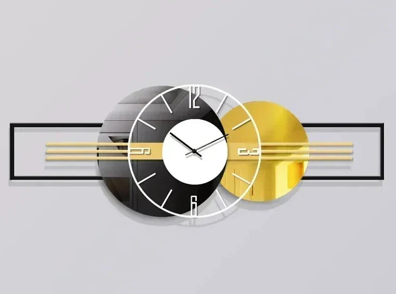 Horloge murale miroir de luxe