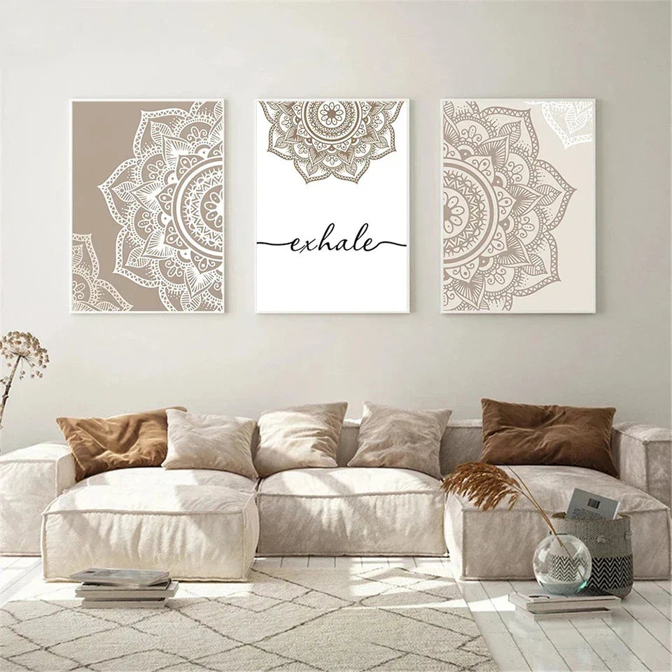 Art de peinture de diamant floral beige