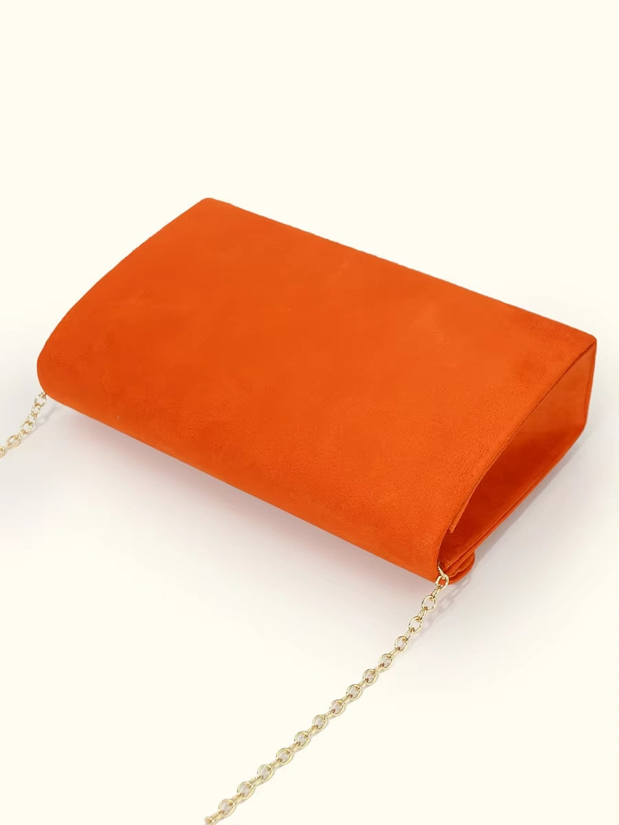 Segreto Suede-style Velvet Envelope Clutch Bag