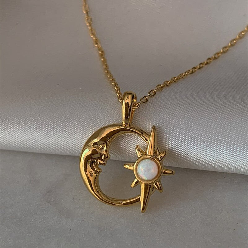 Star and Moon Necklace