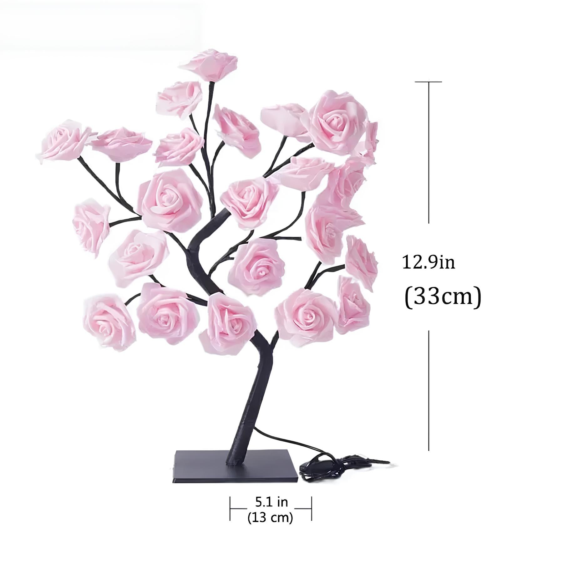 Lampada a 24 LED per alberi di rose, fiori, luce notturna, alimentata tramite USB