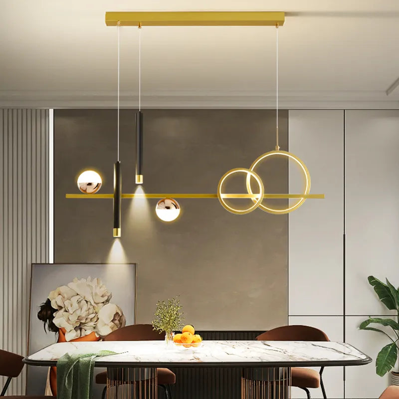 Lampes suspendues LED minimalistes modernes Komnab avec projecteur télécommandé