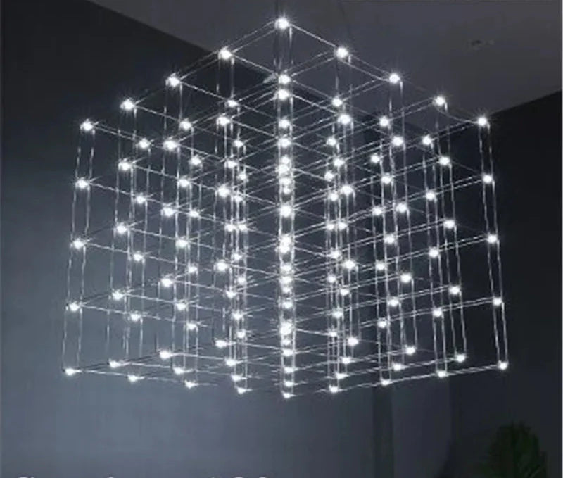 Starlight Rubik's Cube LED Pendant Light – Modern Luxury for Restaurants & Homes