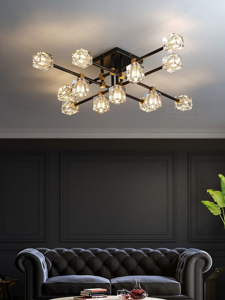 Black Cube Chandelier