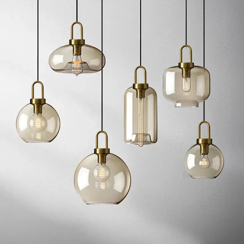 Modern Smoke Glass Pendant Light