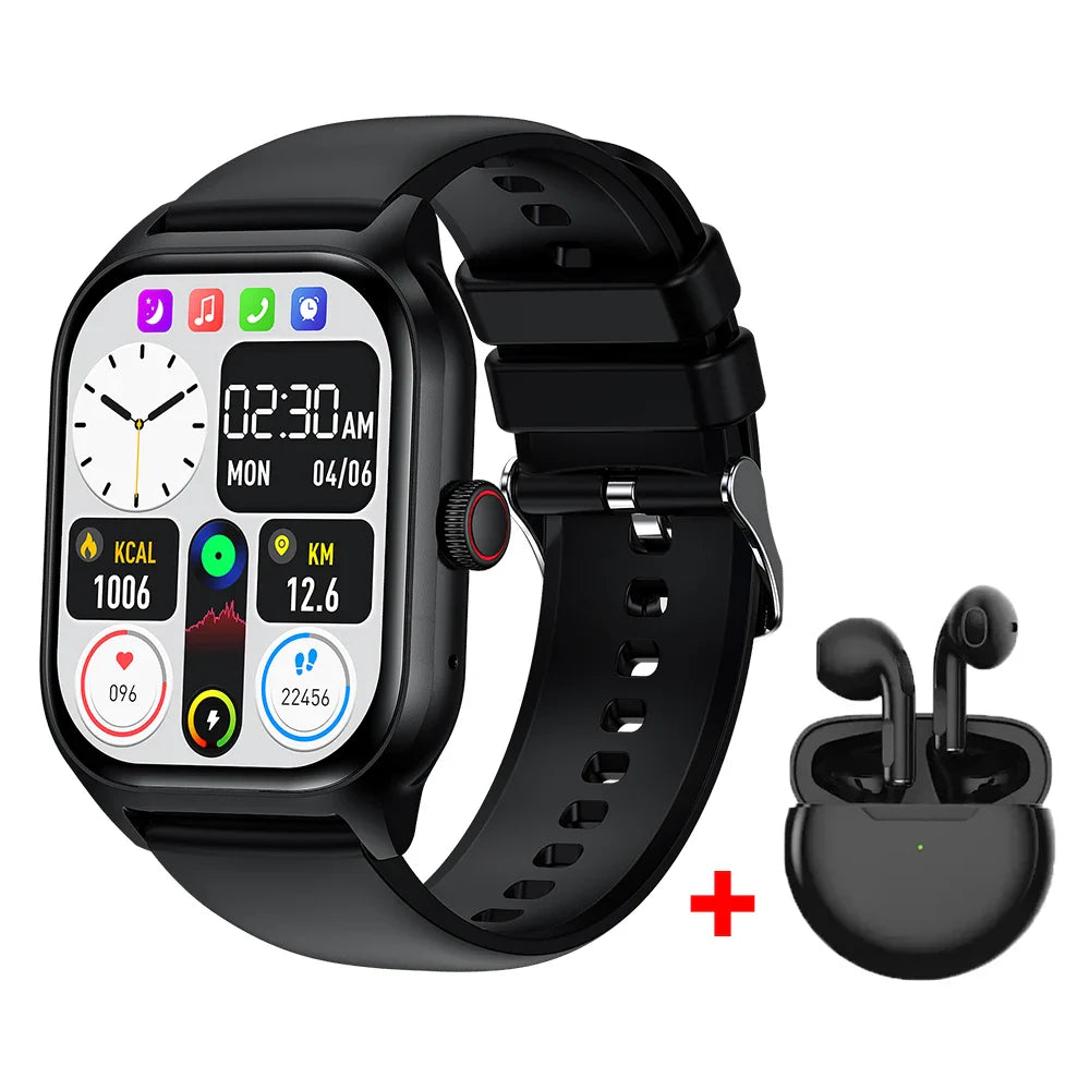 LEMFO LT10 Smart Watch 2024 - Chiamate Bluetooth, musica, fitness tracker, orologio sportivo per Android e iOS