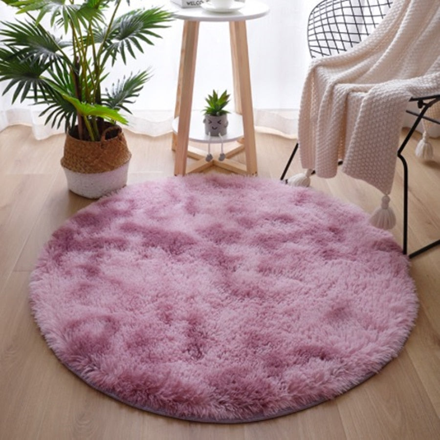 Soft Fluffy Round Rug