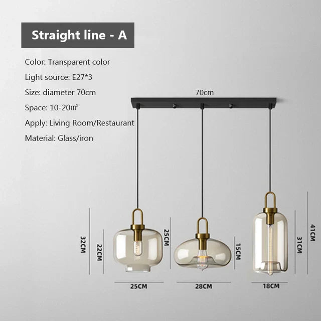 Modernt glas taklampa