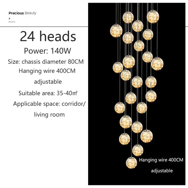 Sydel Bubble Glass Chandelier