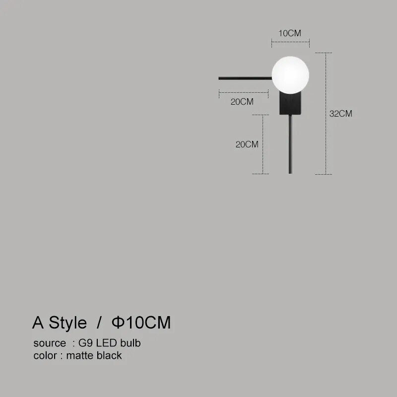 Lampade da parete IAN Shiri di creatività moderna