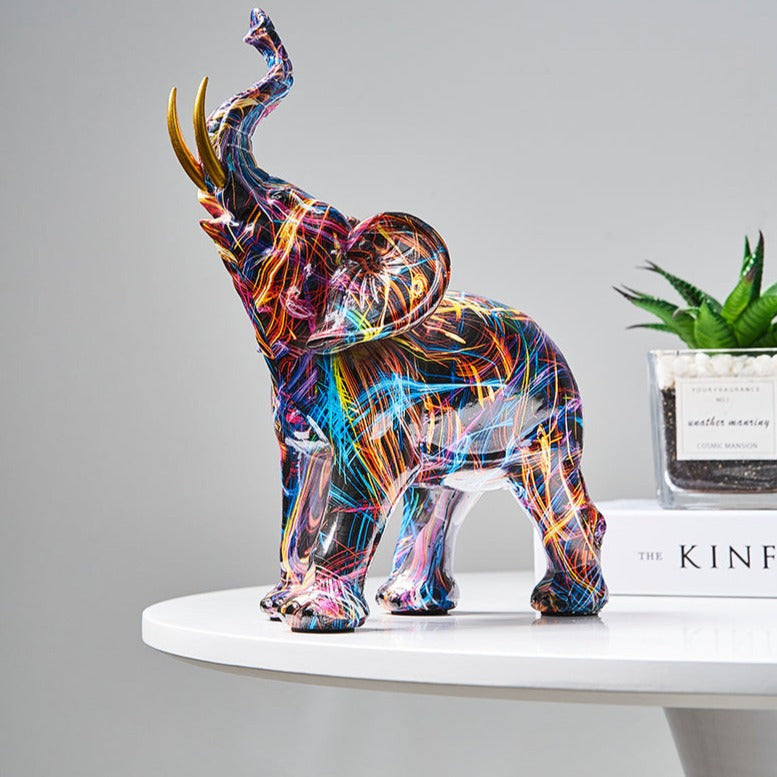 Vrimlo® Elephant Nordic Painted Statue