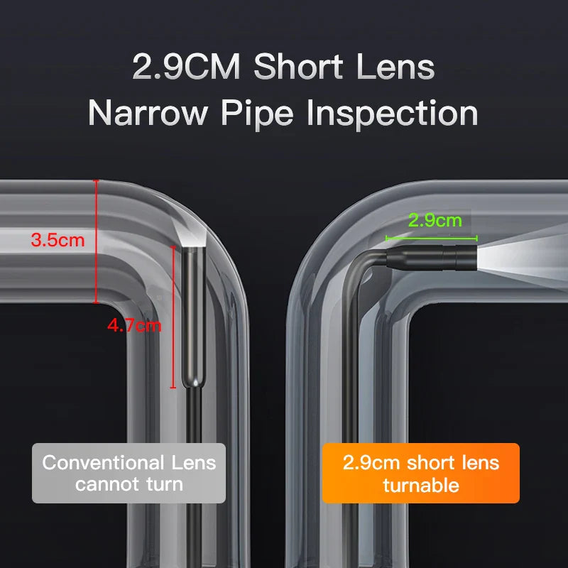 INSKAM Telecamera per endoscopio industriale con schermo IPS da 4,3 pollici – Boroscopio per ispezione tubi HD 1080P per rilevamento di automobili, fognature e perdite