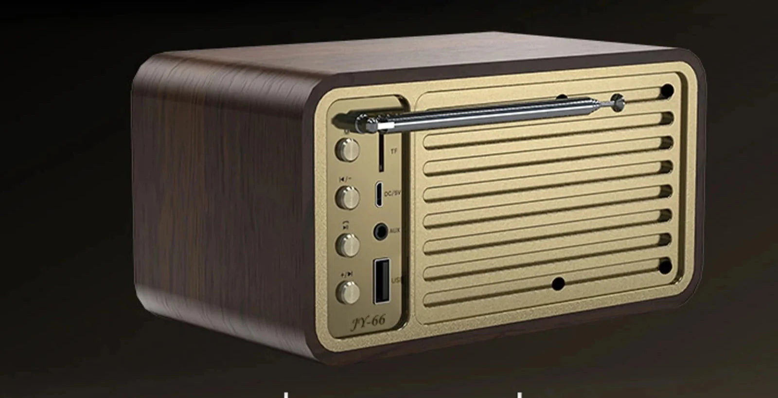 Altoparlante Bluetooth Nostalgico - Subwoofer Wireless in Legno Retro con Bluetooth 5.0