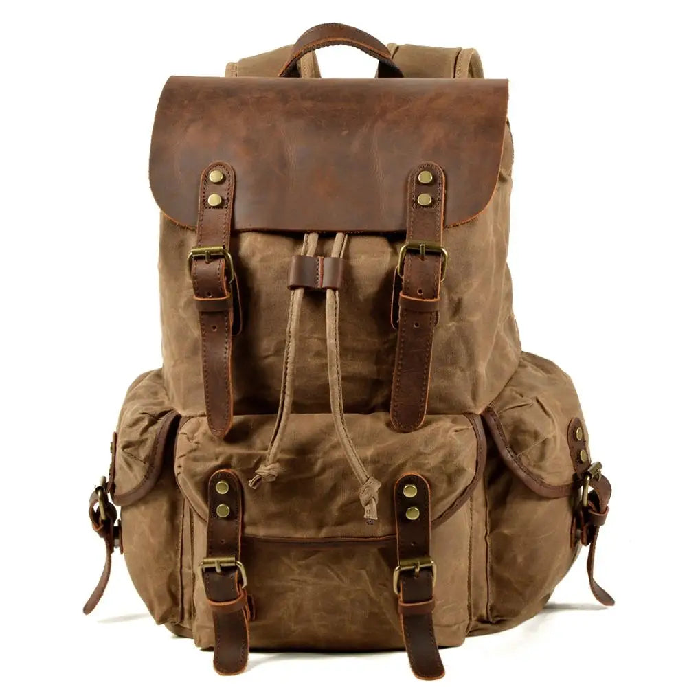 Trailblazer Canvas Leather Backpack