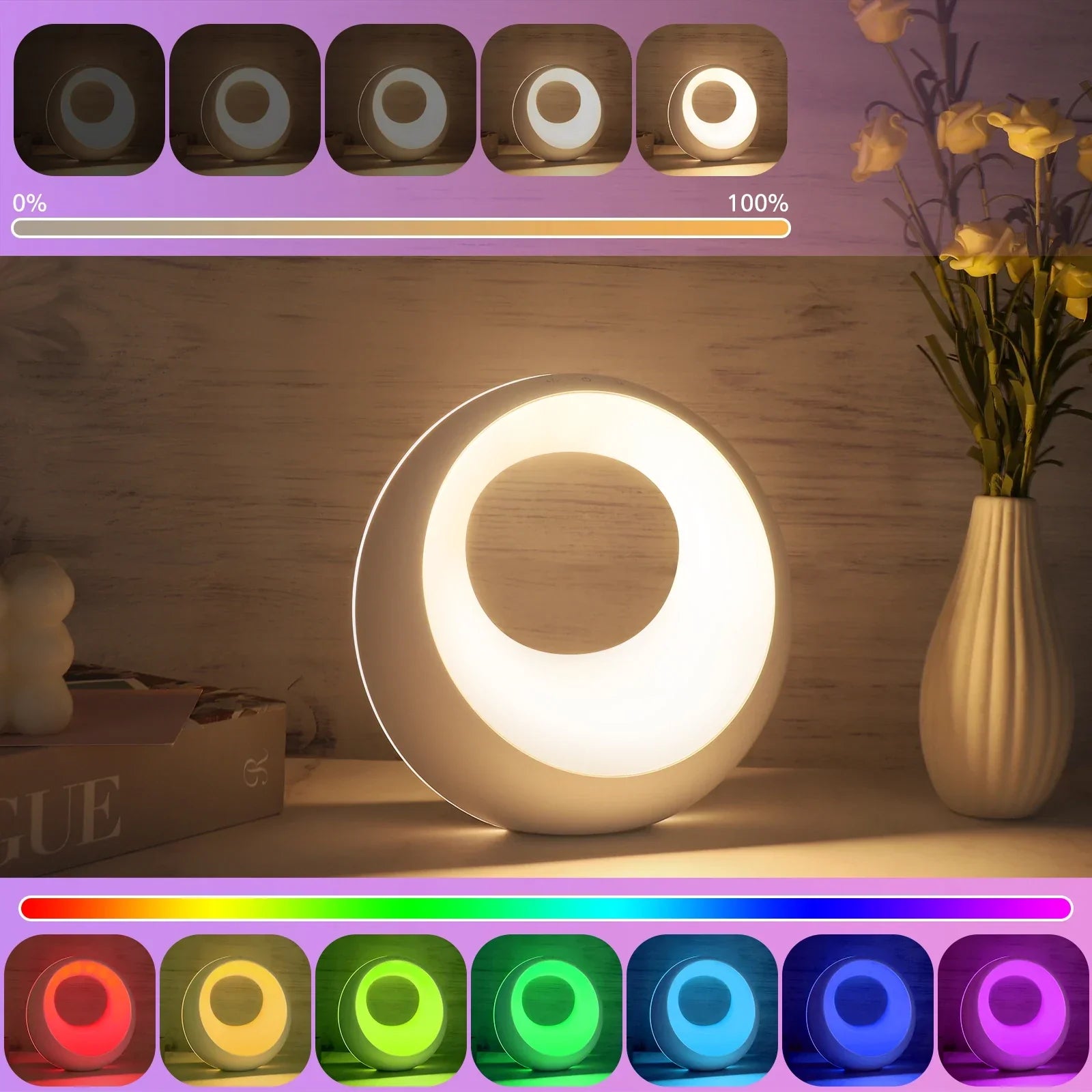 Touch-Control RGB Bedside Light