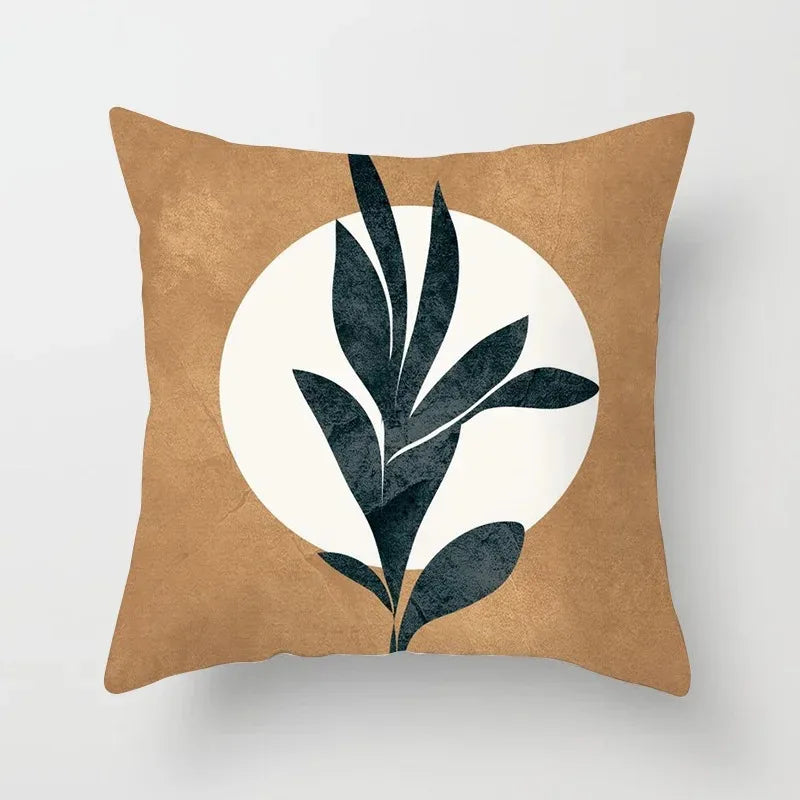 GreenLeaf - Cushion cover with plant motif for decoration