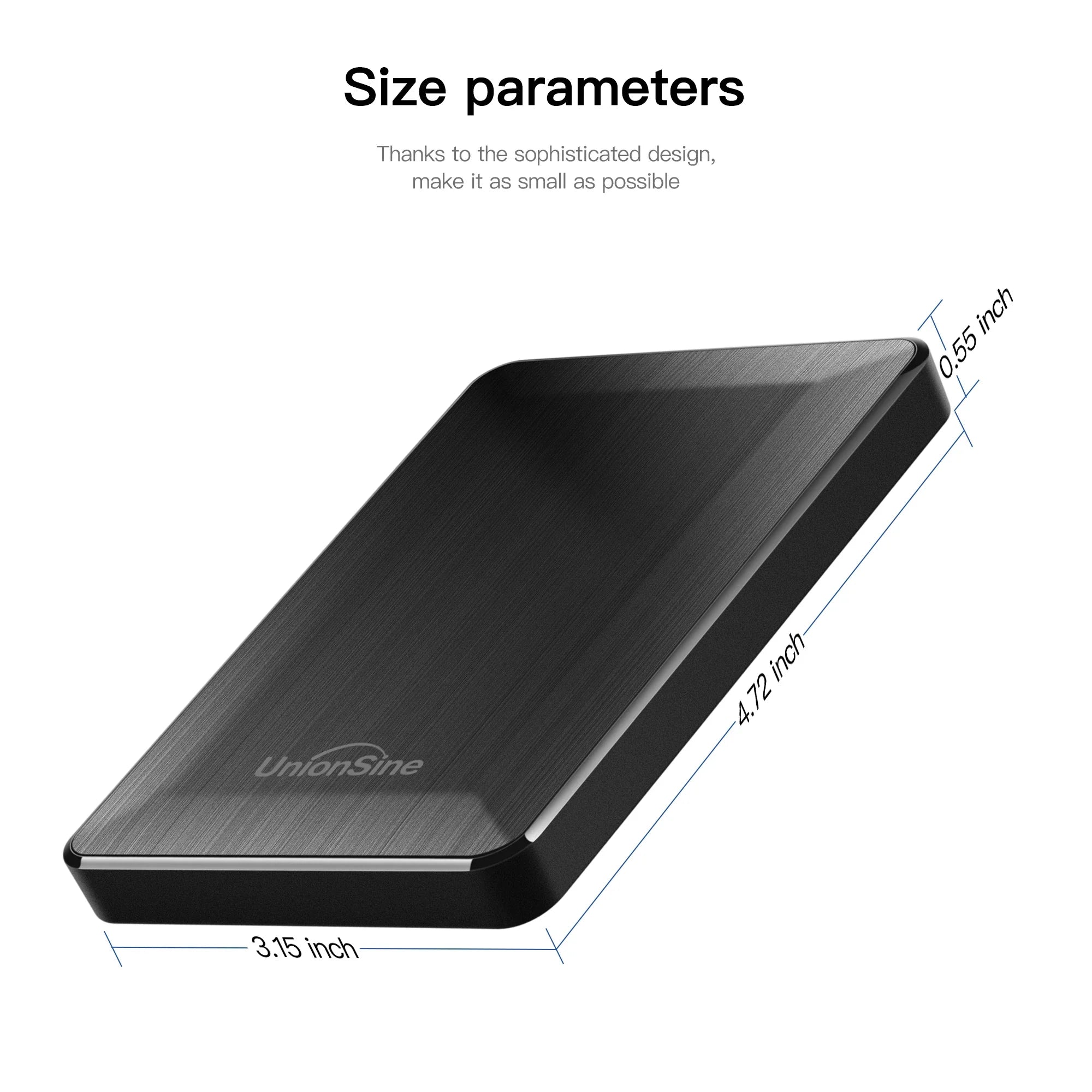 2,5" bærbar ekstern harddisk 250GB, 320GB, 500GB, 1TB, 2TB | USB 3.0 lagring for PC, Mac, MacBook, stasjonær