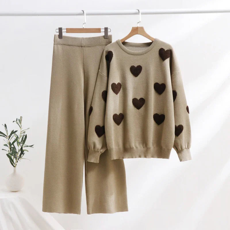 Heart Knit Lounge Set