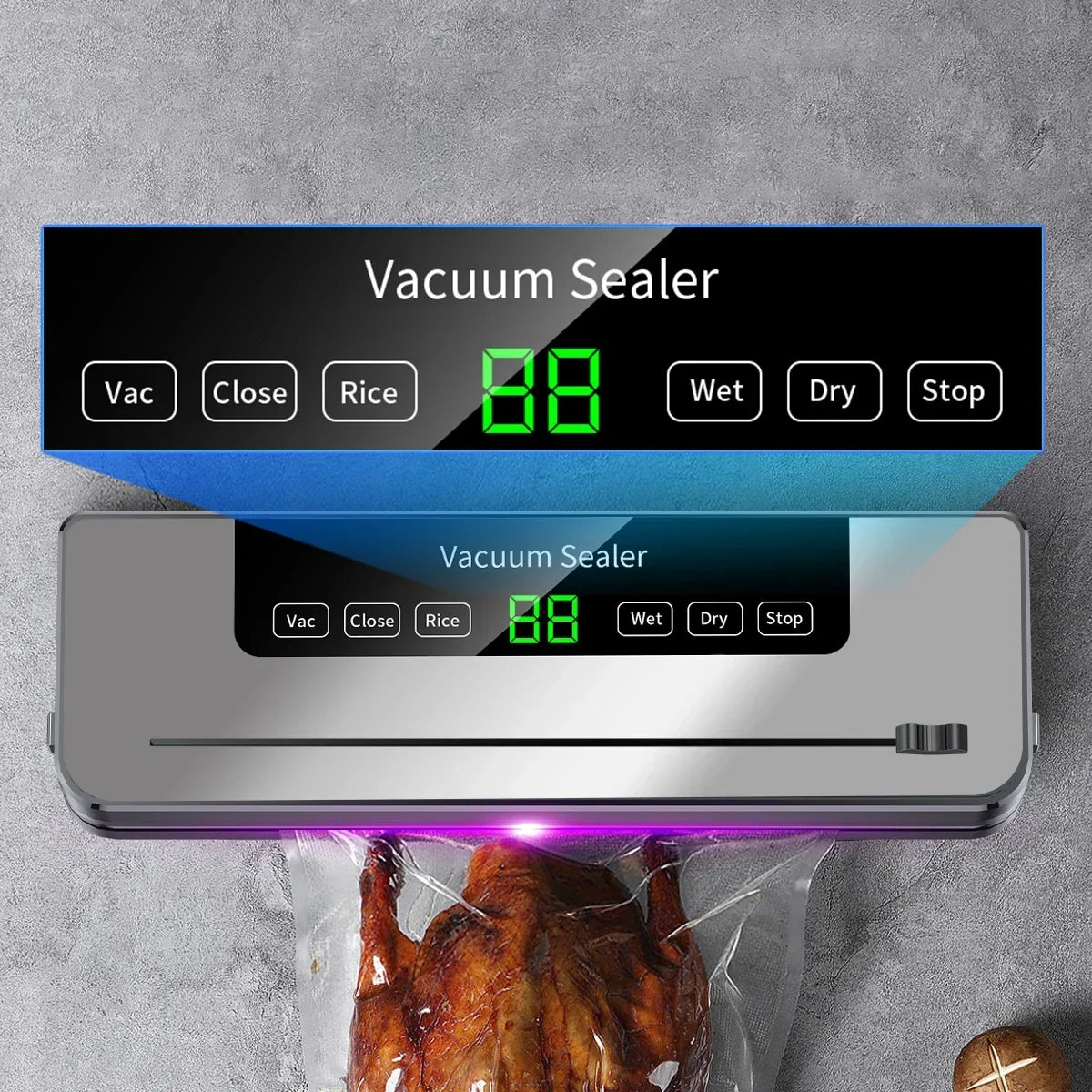 Sara Electric Vacuum Sealer with Built-in Cutter | 10 Bags Included