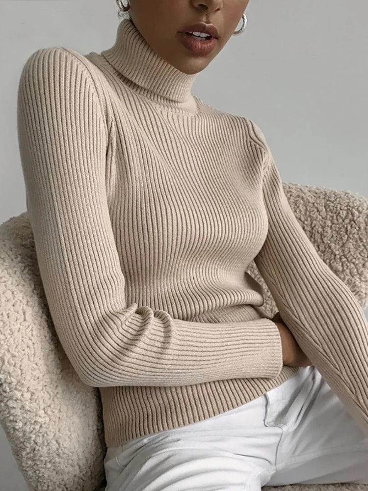 Helia Turtleneck Sweater with Cashmere - Vrimlo